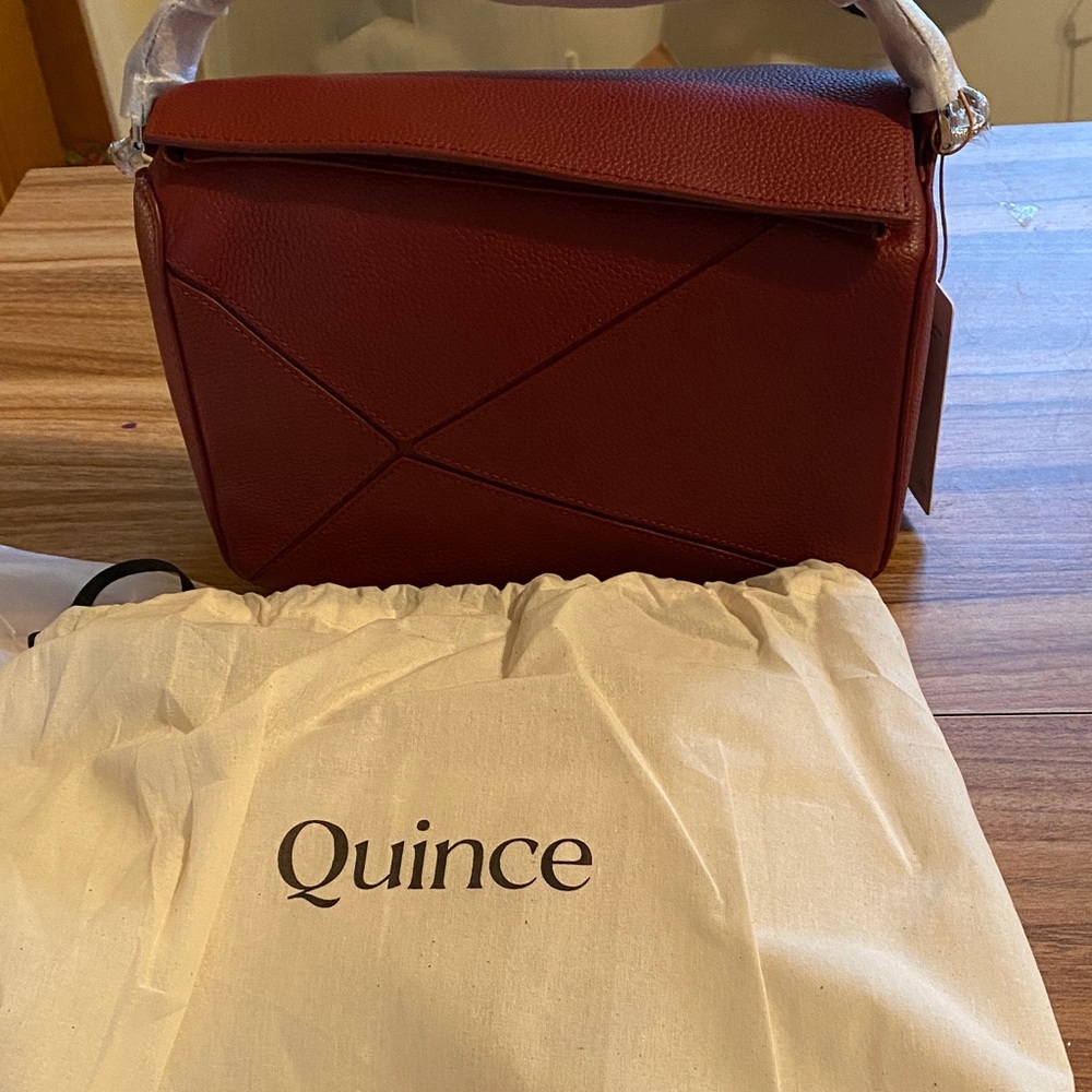 Quince Burgundy Leather Shoulder Bag